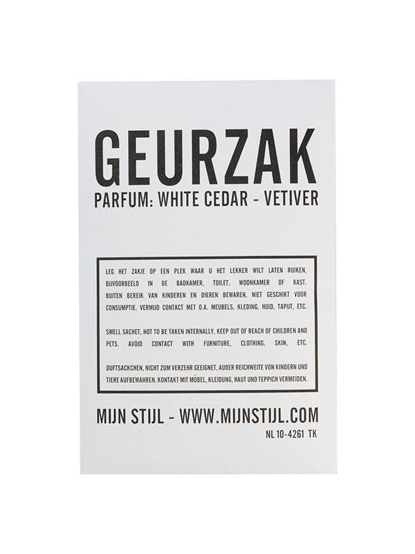 Geurzak Mijn Stijl White Cedar - Vetiver